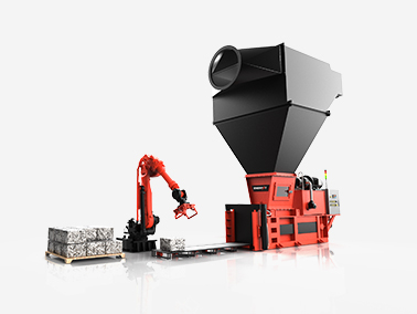 L&iacute;nea de paletizado por compresi&oacute;n de l&aacute;minas de aluminio